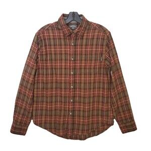 Eddie Bauer Men’s M Plaid Flannel Shirt Button Down Long Sleeve